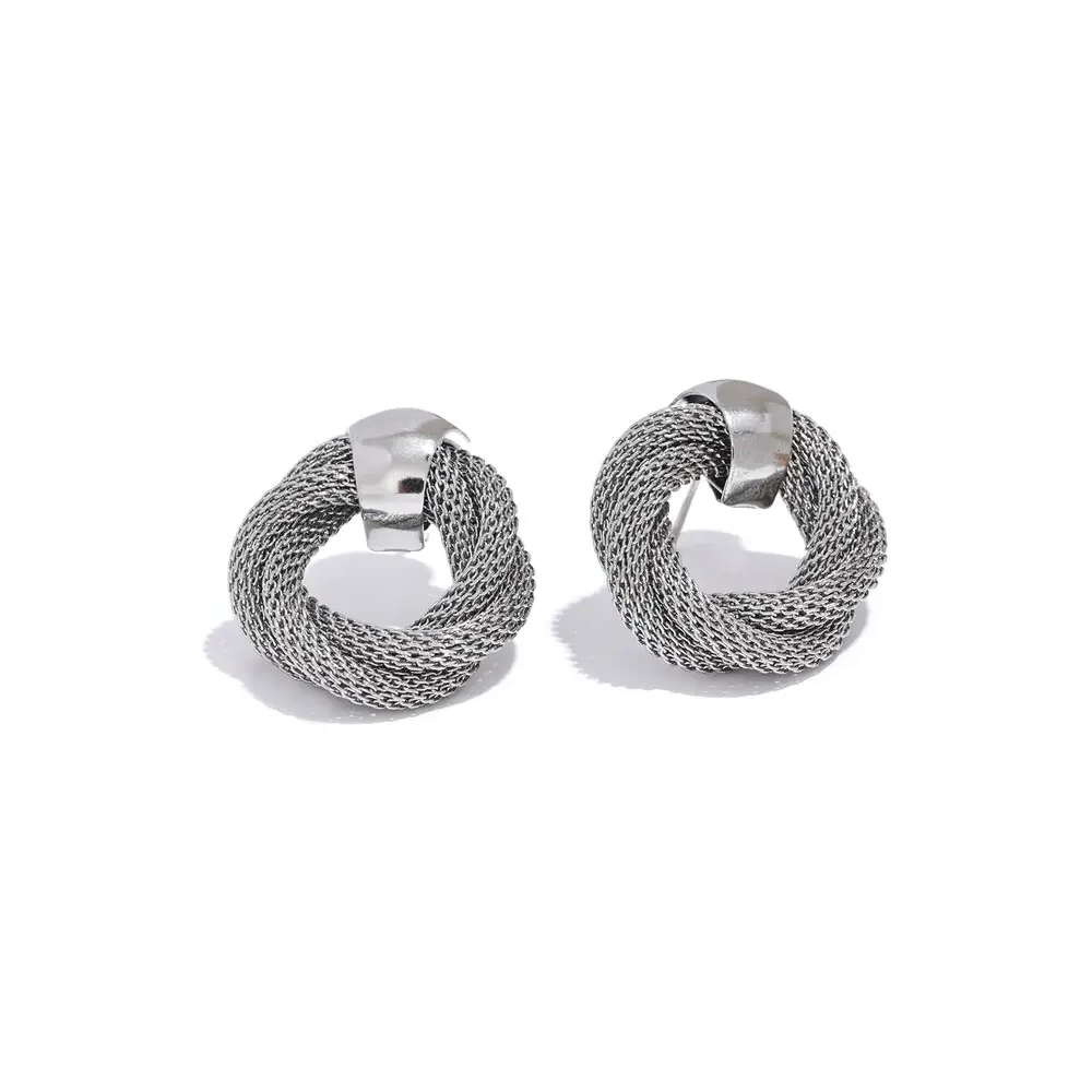 Серьги женские витые 2 шт. Серебристый (2269703993)