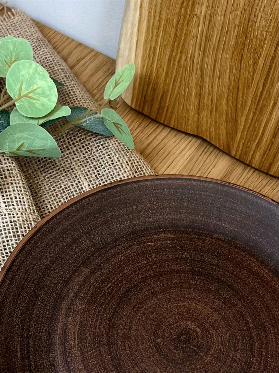 Тарілка керамічна глиняна гладка 26 см (3003-7) - фото 4 Тарілка керамічна глиняна гладка 26 см (3003-7) - фото 4