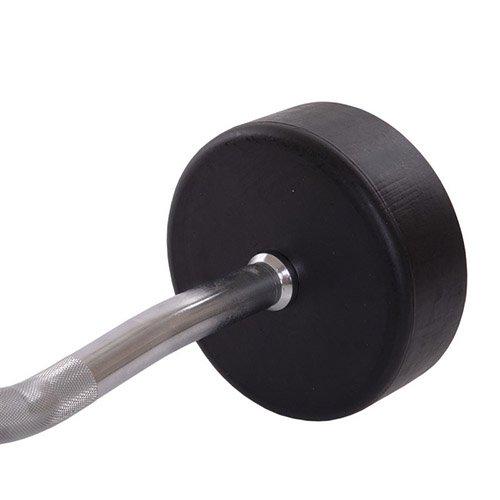 Штанга фіксована вигнута Rubber Coated Barbell Zelart TA-2687 35 кг Чорний (58363067) - фото 4