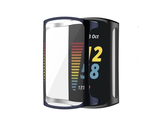Чохол силіконовий Protective Cover для Fitbit Charge 5/6 із захистом на екран Синій