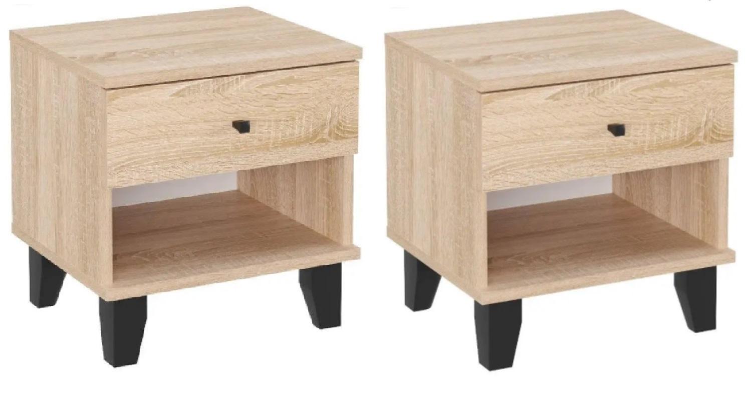 Тумба приліжкова комплект 2 шт. Компаніт ПКТ-10 Дуб сонома (26654115) - фото 1 Тумба приліжкова комплект 2 шт. Компаніт ПКТ-10 Дуб сонома (26654115) - фото 1