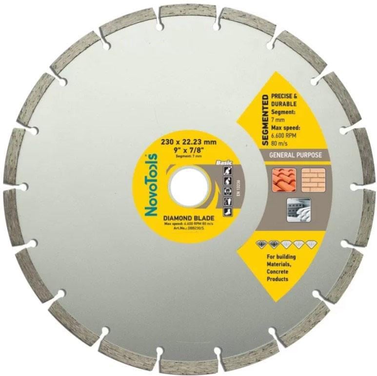 Диск алмазний Novotools 230х7х22,23 мм сегмент (23230) - фото 1