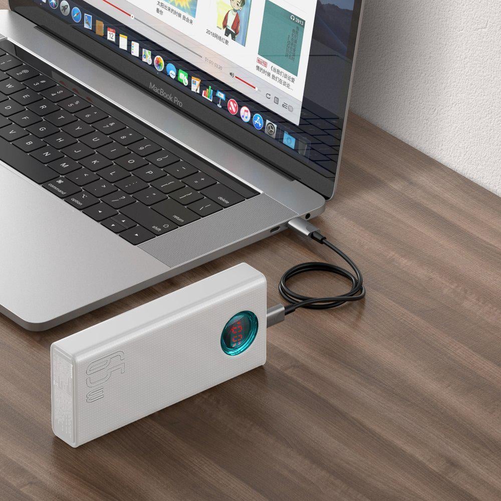 Повербанк Baseus Amblight 30000 mAh 65 W для ноутбука Білий - фото 8 Повербанк Baseus Amblight 30000 mAh 65 W для ноутбука Білий - фото 8