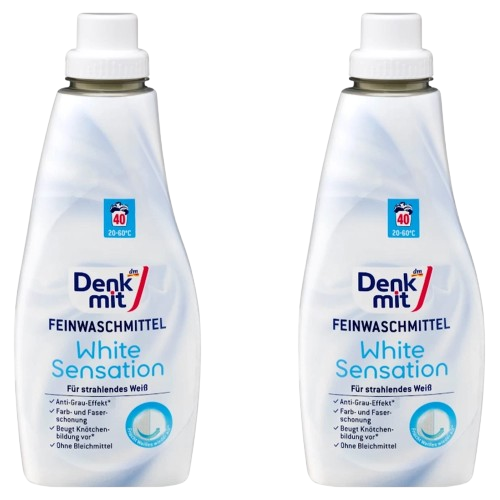 Гель для стирки белой одежды DenkMit White Sensation 1 л 40 стирок 2 шт. (EPI-15102025-738)