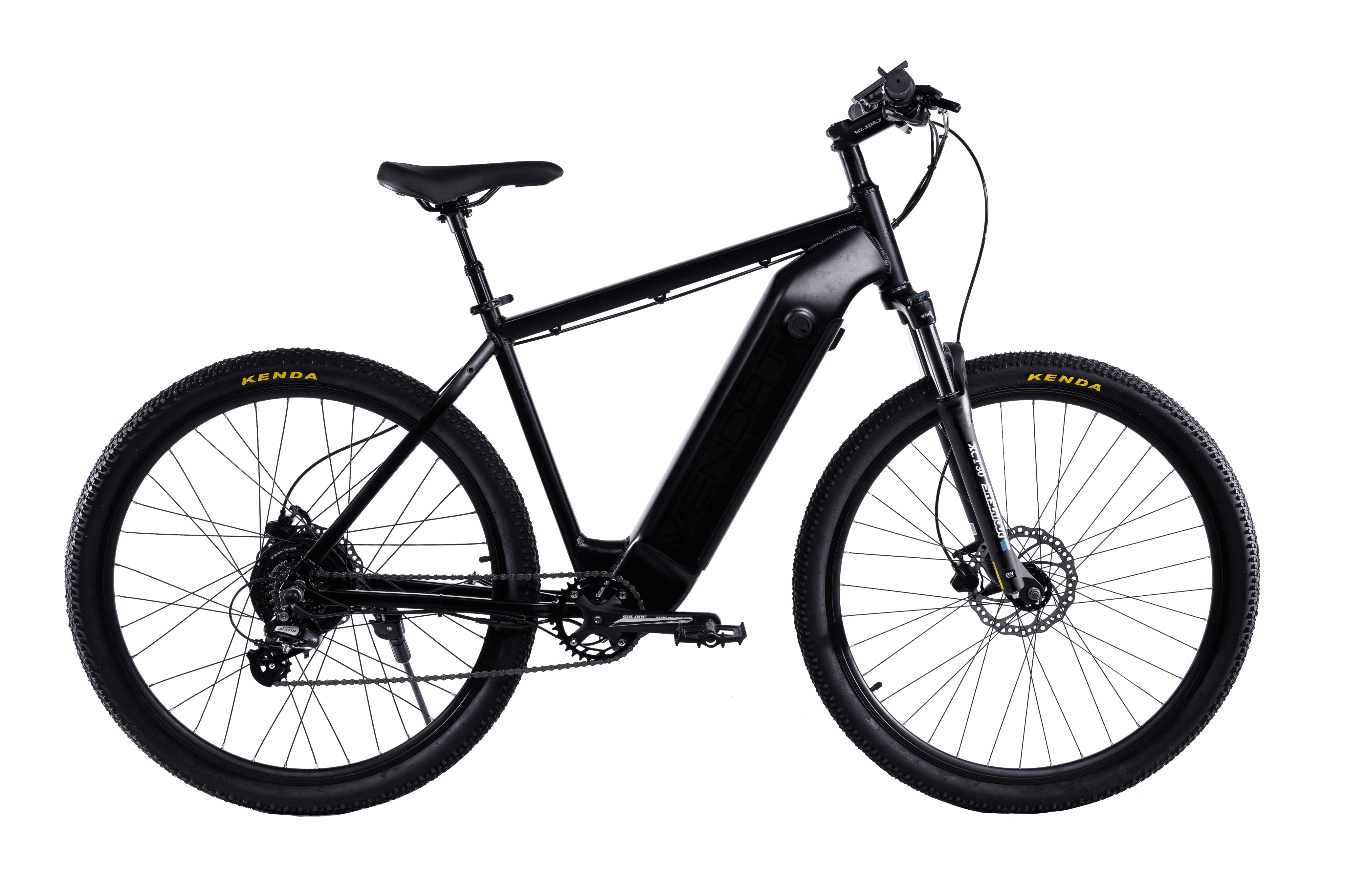 Электровелосипед WENDAT MTB со встроенной съемной батареей и гидравлические тормоза 29"/19" 36V/23Ah/500W Черный матовый (WENMTB-293623500-BLACK)