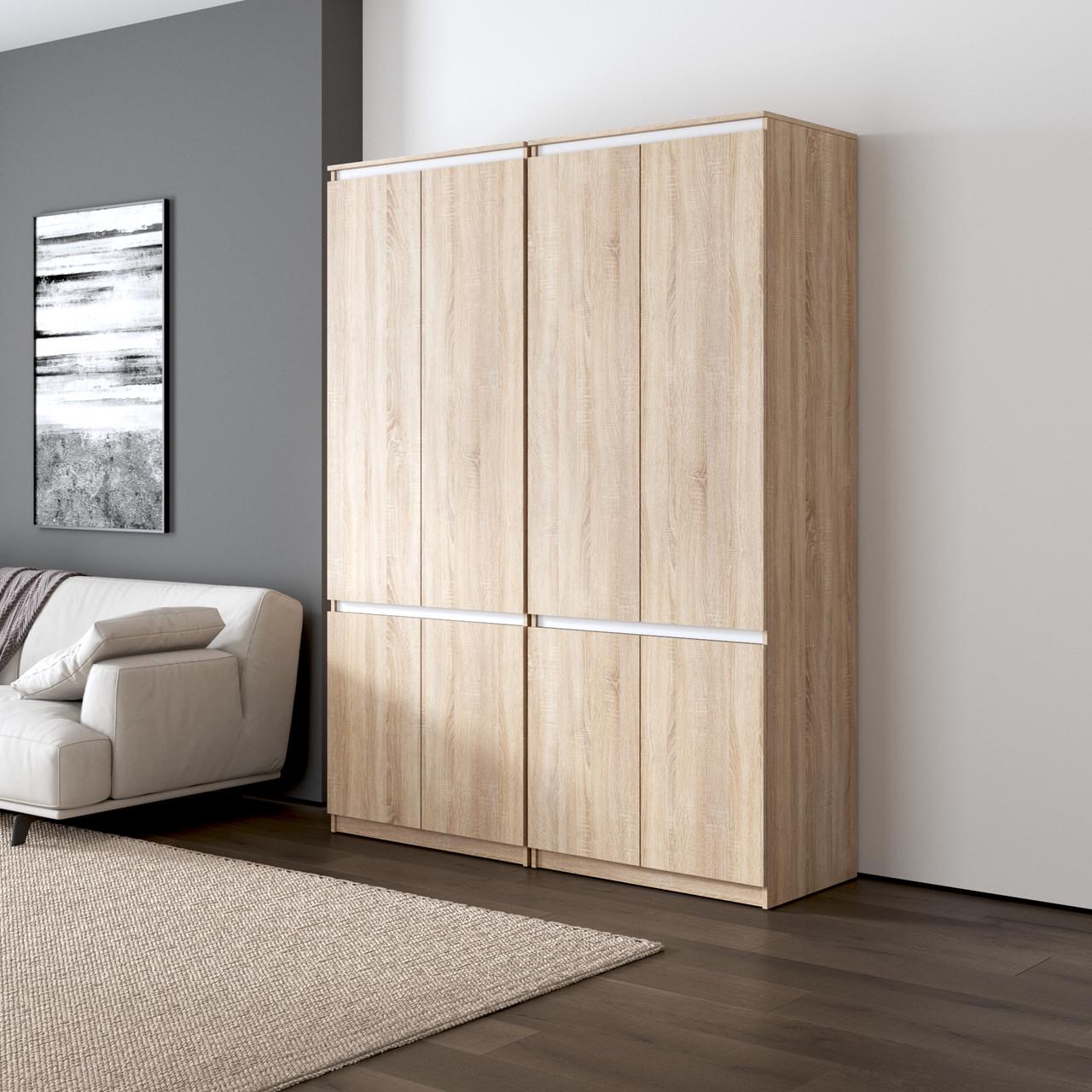 Меблевий комплект для одягу Вайс R10/R24 1604х500х2110 мм Дуб Сонома/Білі планки (30850265)