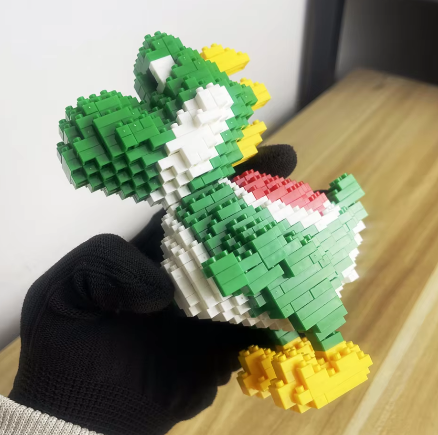 Конструктор дитячий динозавр Mario Yoshi Зелений - фото 5