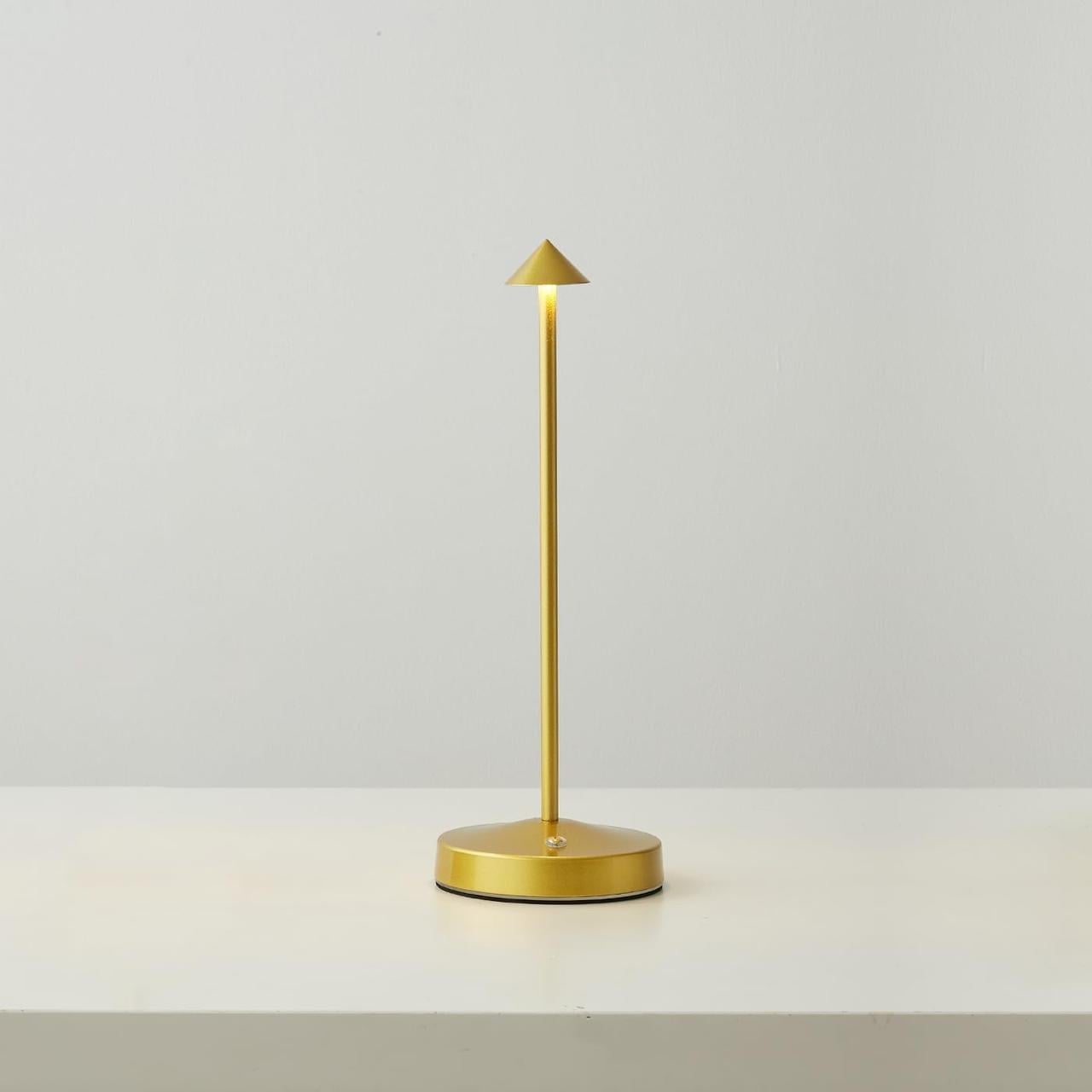 Лампа настольная светодиодная беспроводная сенсорное управление регулировка яркости Золотой (NL12G)