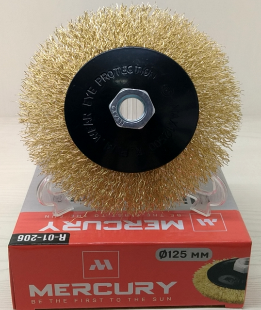 Щетка конусная MERCURY рифленый проволока 125 мм (1608200172) - фото 2 Щетка конусная MERCURY рифленый проволока 125 мм (1608200172) - фото 2