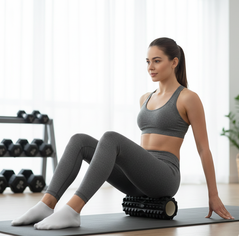 Массажный роллер для йоги EVA для миофасциального массажа 33х12 см Black (30627) - фото 4 Массажный роллер для йоги EVA для миофасциального массажа 33х12 см Black (30627) - фото 4