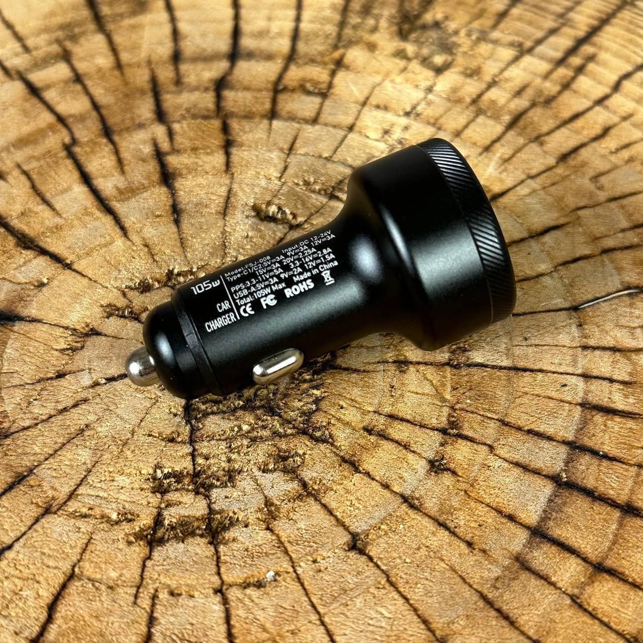 Зарядка в прикуриватель ESSAGER QC30 USB A 2 Type-C 105 Вт быстрая зарядка - фото 11 Зарядка в прикуриватель ESSAGER QC30 USB A 2 Type-C 105 Вт быстрая зарядка - фото 11