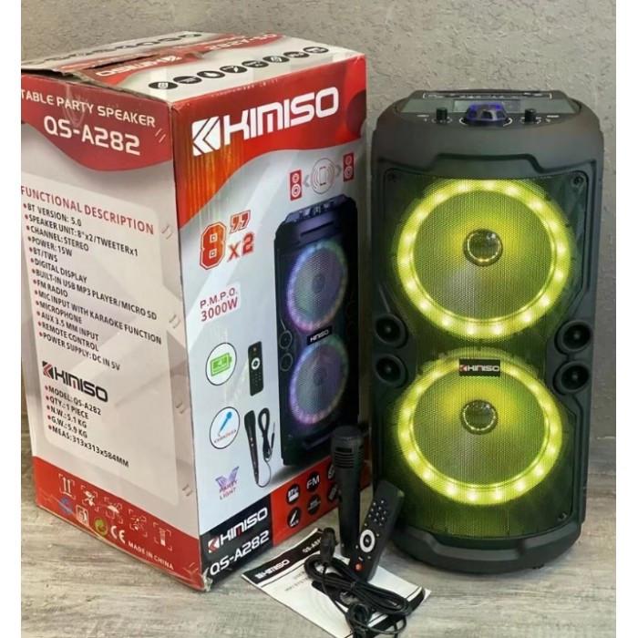 Колонка KIMISO QS-A282 8" BASSх2/3000W с микрофоном (Col-045) - фото 4