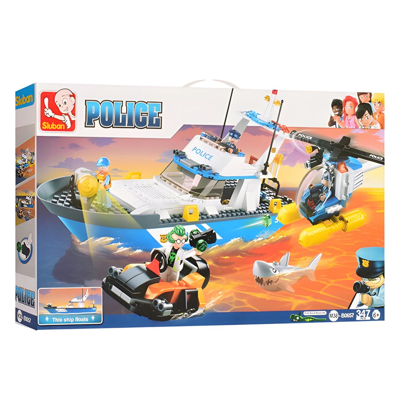 Конструктор Sluban Полицейский патруль на воде 347 дет. (M38-B0657) - фото 3 Конструктор Sluban Полицейский патруль на воде 347 дет. (M38-B0657) - фото 3