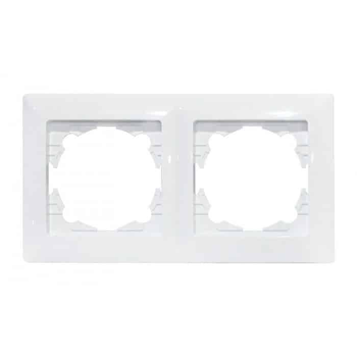 Рамка двухместная HOROZ ELECTRIC Tina пластик IP20 Белый (112-005-0022-010)