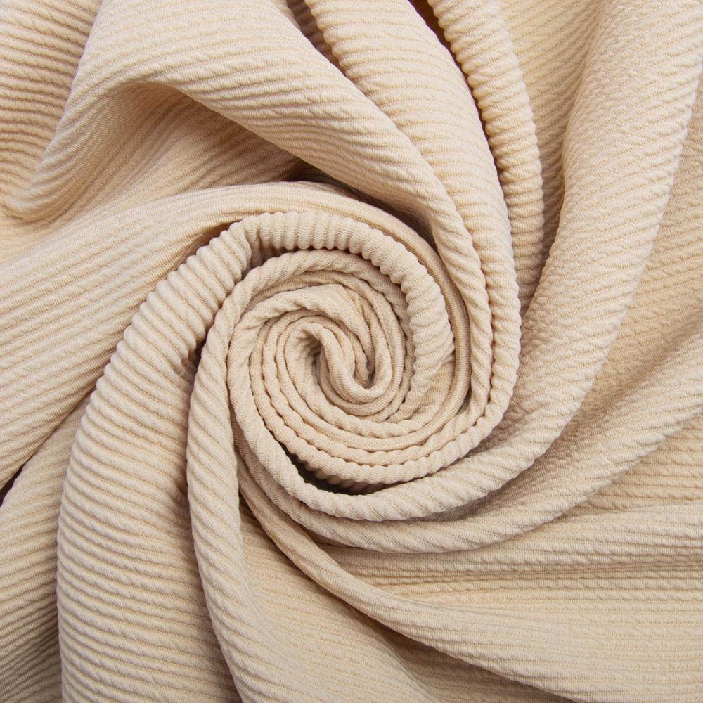 Ткань трикотаж жаккард Арнела Бисквит (23352)