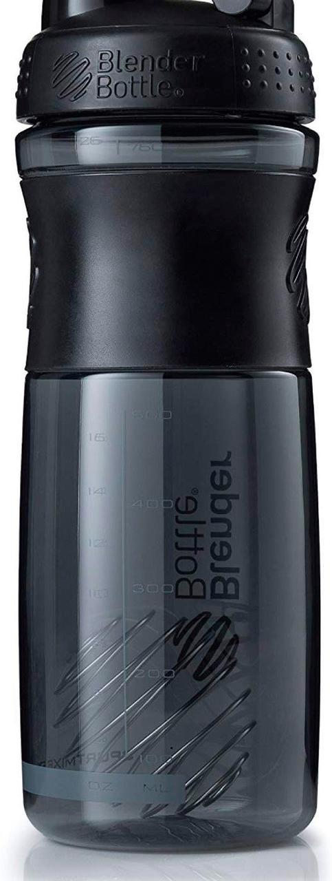 Шейкер спортивный Blender Bottle SportMixer 28 oz 820 мл Black - фото 5