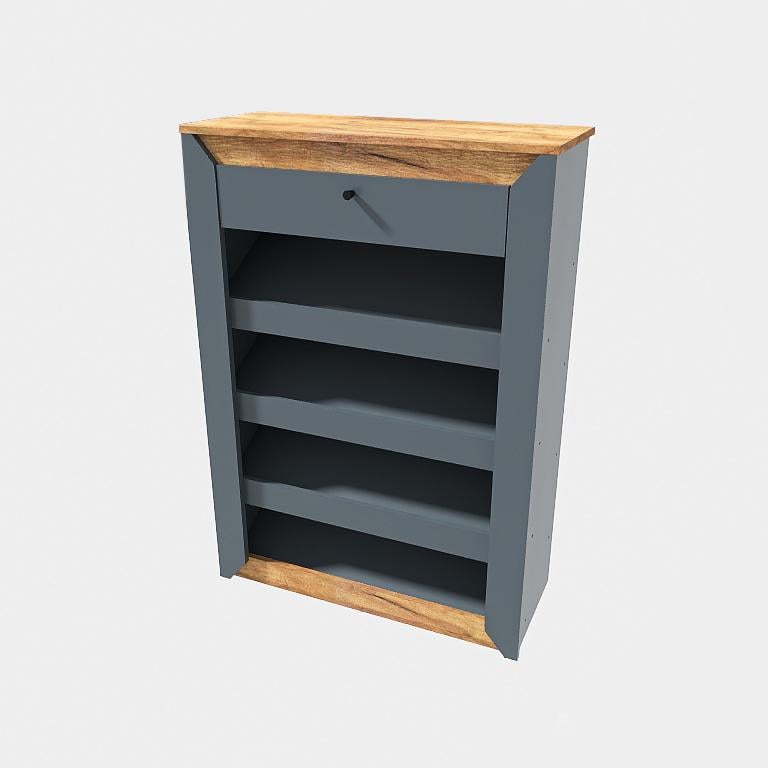 Тумба под обувь 800 Эверест Нордик 800х325х1130 мм Крафт золотой/Графит