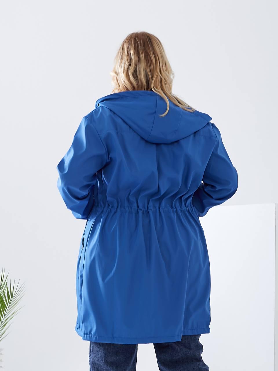Плащ демісезонний Aiza А102 з капюшоном р. 42-44 Синій (11719128) - фото 3