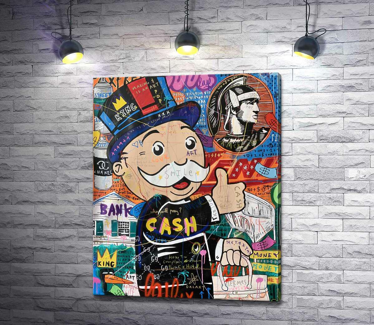 Картина ArtPoster Банковская система Монополи (Monop Bank System) – Джисбар (Jisbar) 104x130 см Модуль №1 (000321)