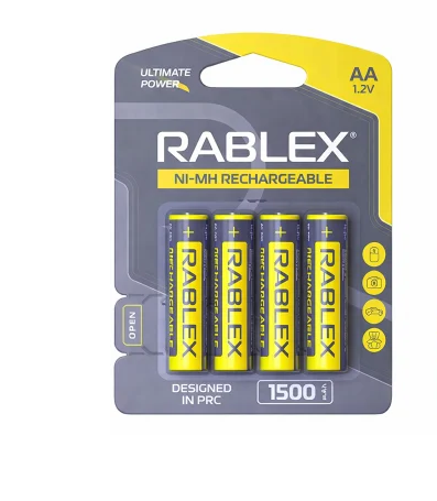 Батарейки акумулятор RABLEX AA R6 1500 mAh 4 шт.