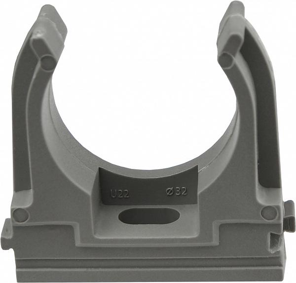 Тримач-кліпс з фіксатором АСКО-УКРЕМ ⌀32 мм під дюбель поліпропілен 25 шт. Сірий (2417) - фото 3