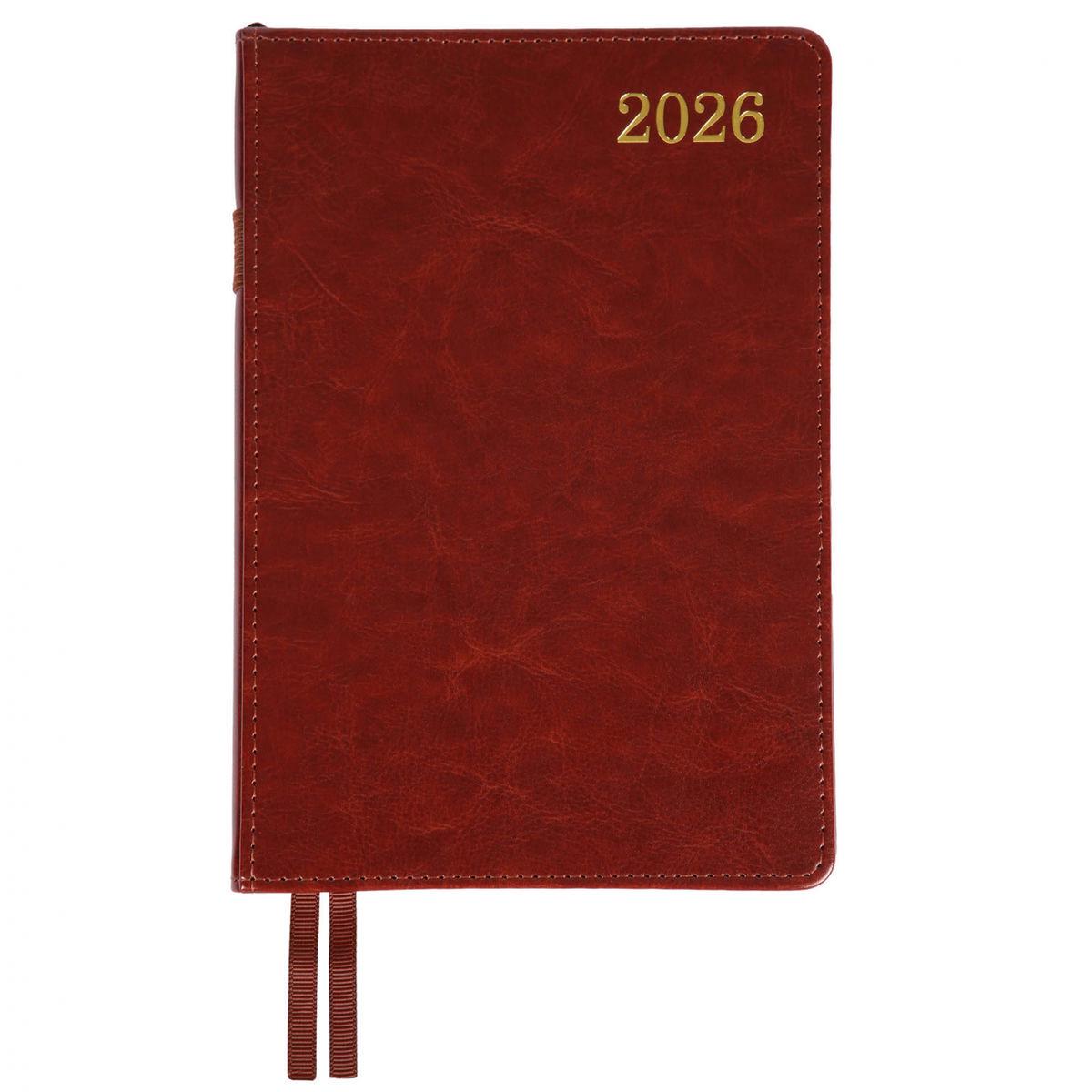 Дневник датированный 2026 Leo Planner City A5 368 стр. Коричневый (252668)