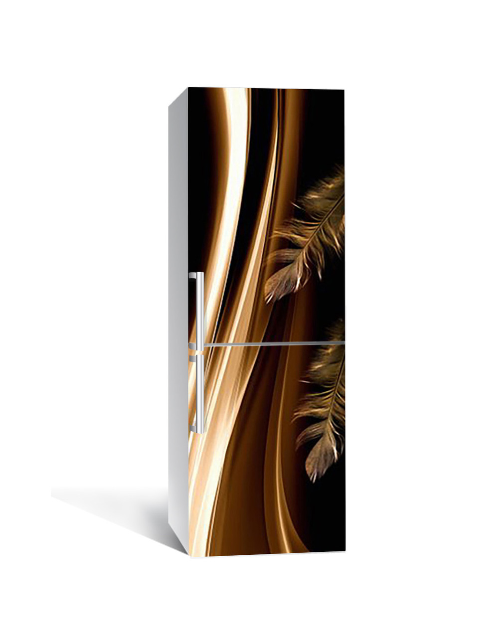 Наклейка 3D на холодильник Zatarga "Перья жар-птицы" виниловая 650х2000 мм