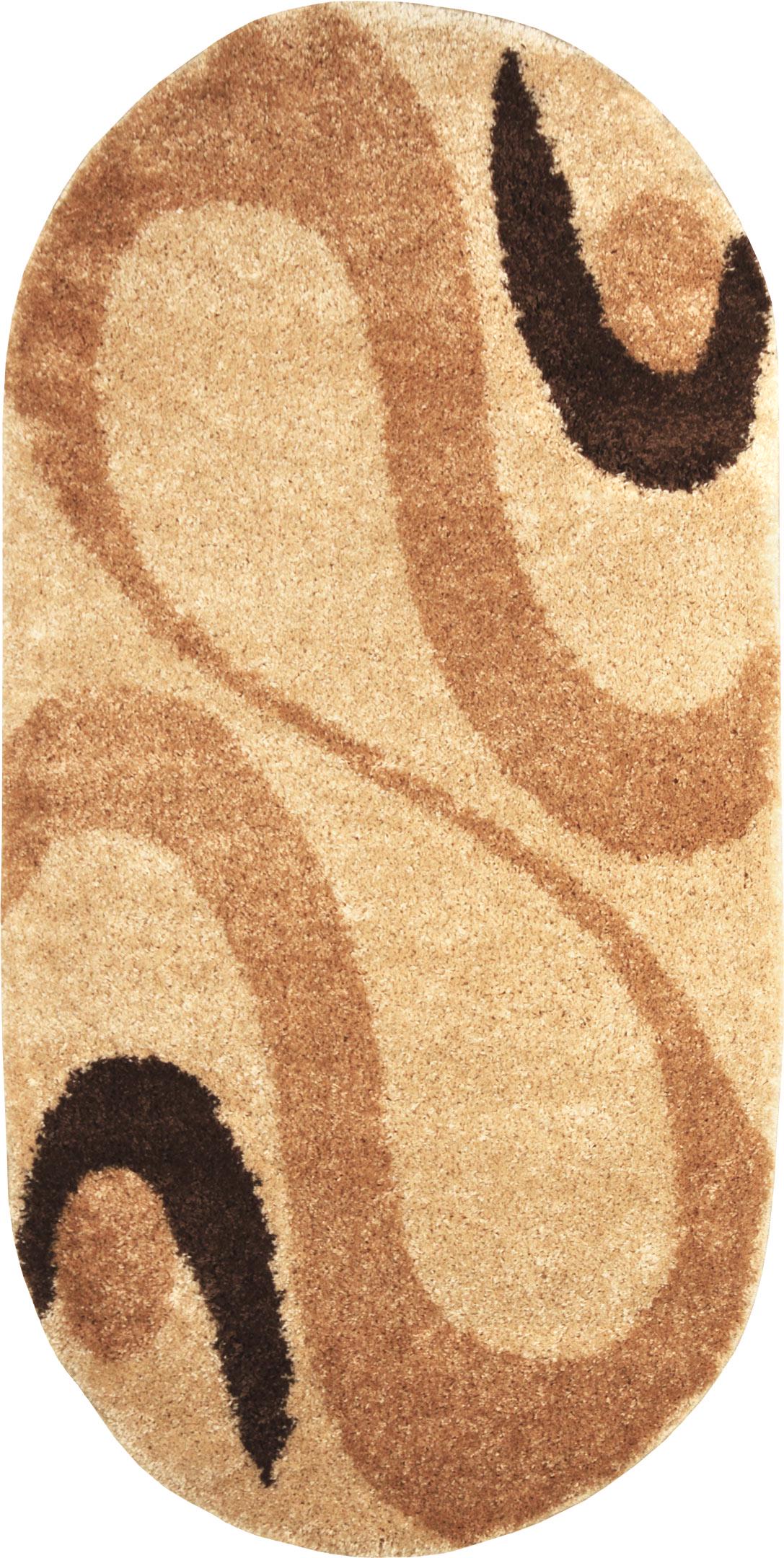 Ковер с длинным ворсом Karat Fantasy 12506/11 0,6x1,1 м овальный Бежевый (00-00005508)