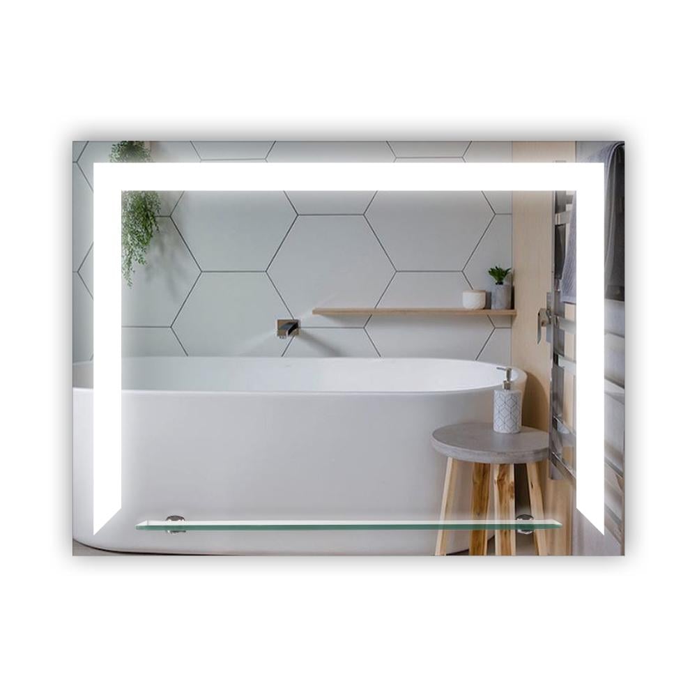 Зеркало с LED подсветкой с полочкой 800х600 мм (SR-035)