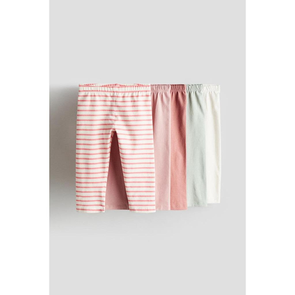 Лосини H&M 840933 смужки 140 см Білий/Рожевий