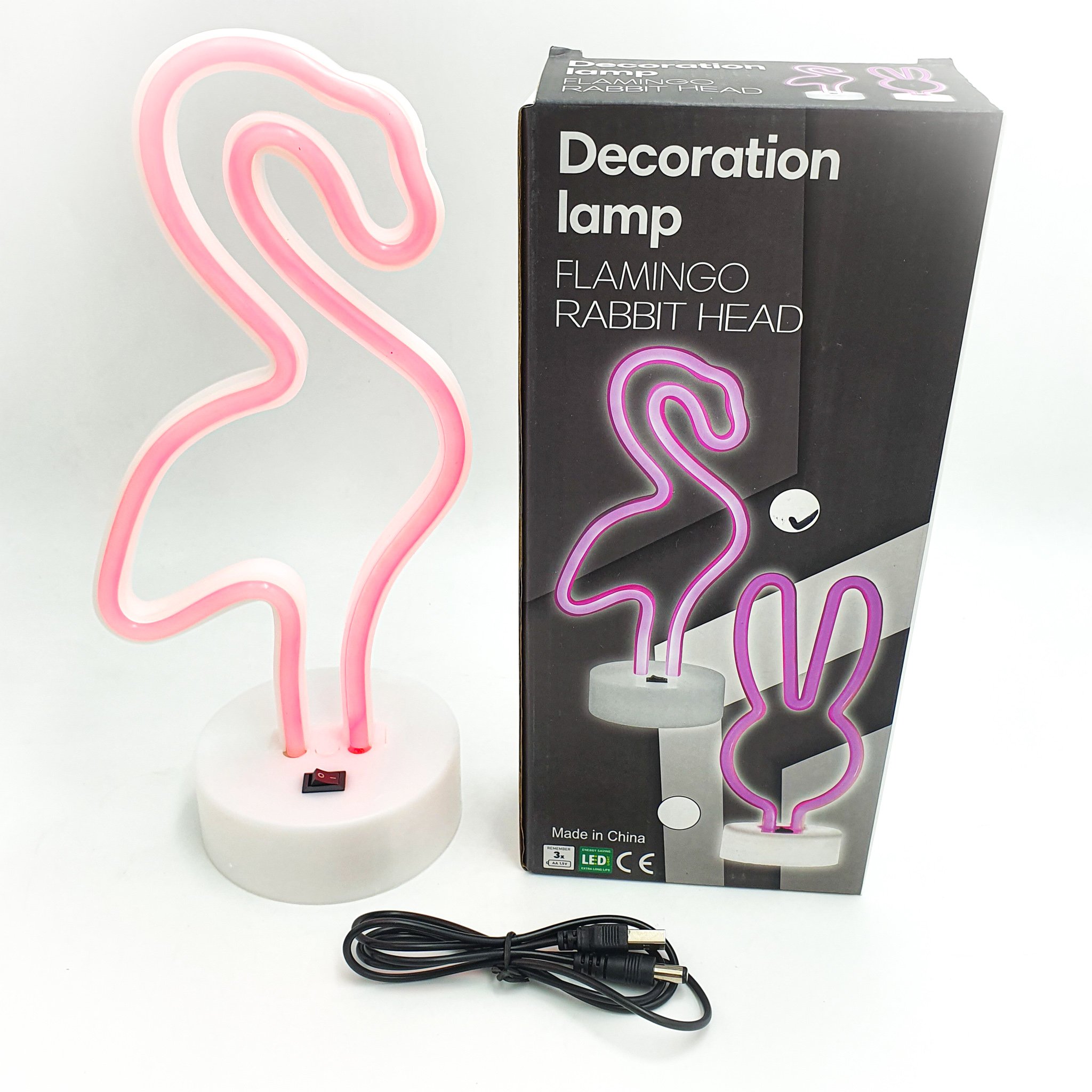 Нічник неоновий Neon Decoration Lamp Фламінго Рожевий (ec15b399