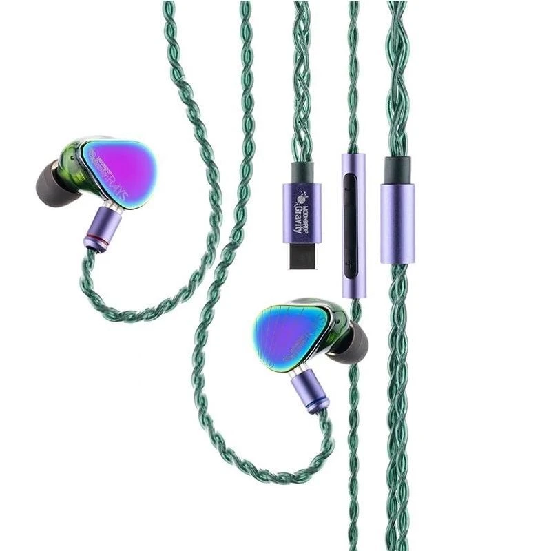 Наушники для геймеров MOONDROP RAYS Gravity 2-х драйверные IEM Зеленый (2963254839)