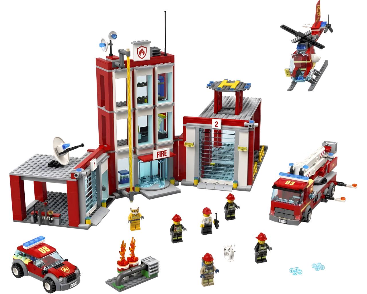 Конструктор City Пожежна станція 908 деталей (2E10604) - фото 1 Конструктор City Пожежна станція 908 деталей (2E10604) - фото 1