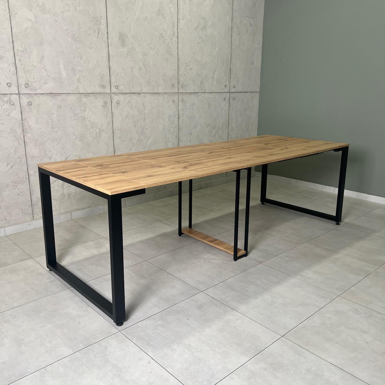 Обеденный стол раздвижной LONG Loft металлический Дуб Тахо/Черный (УТП017698) - фото 1 Обеденный стол раздвижной LONG Loft металлический Дуб Тахо/Черный (УТП017698) - фото 1