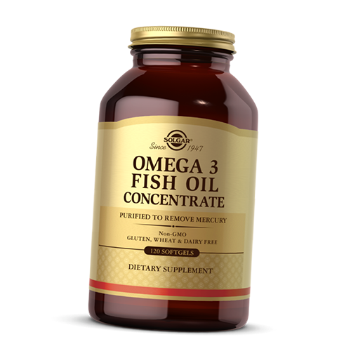 Концентрат риб'ячого жиру Омега-3, Omega 3 Fish Oil Concentrate, Solgar 120 гел. капс. (67313004)