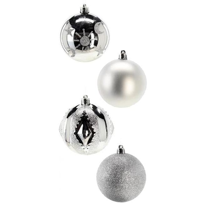 Набор новогодних шаров пластиковых Flora 16 шт. d 8 см (43070)