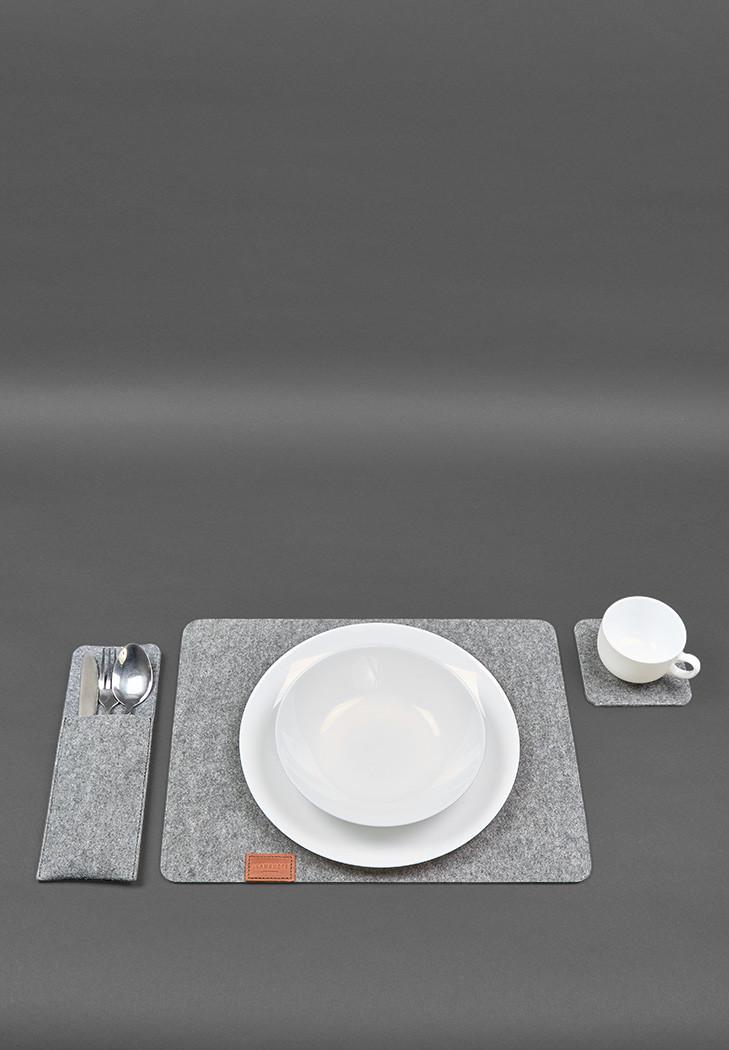 Набір для сервірування столу на 1 персону Світло-коричневий (A-028201) - фото 5