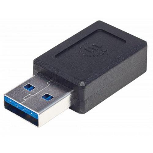 Перехідник Manhattan USB Type-C F to USB Type-AM Black (354714)