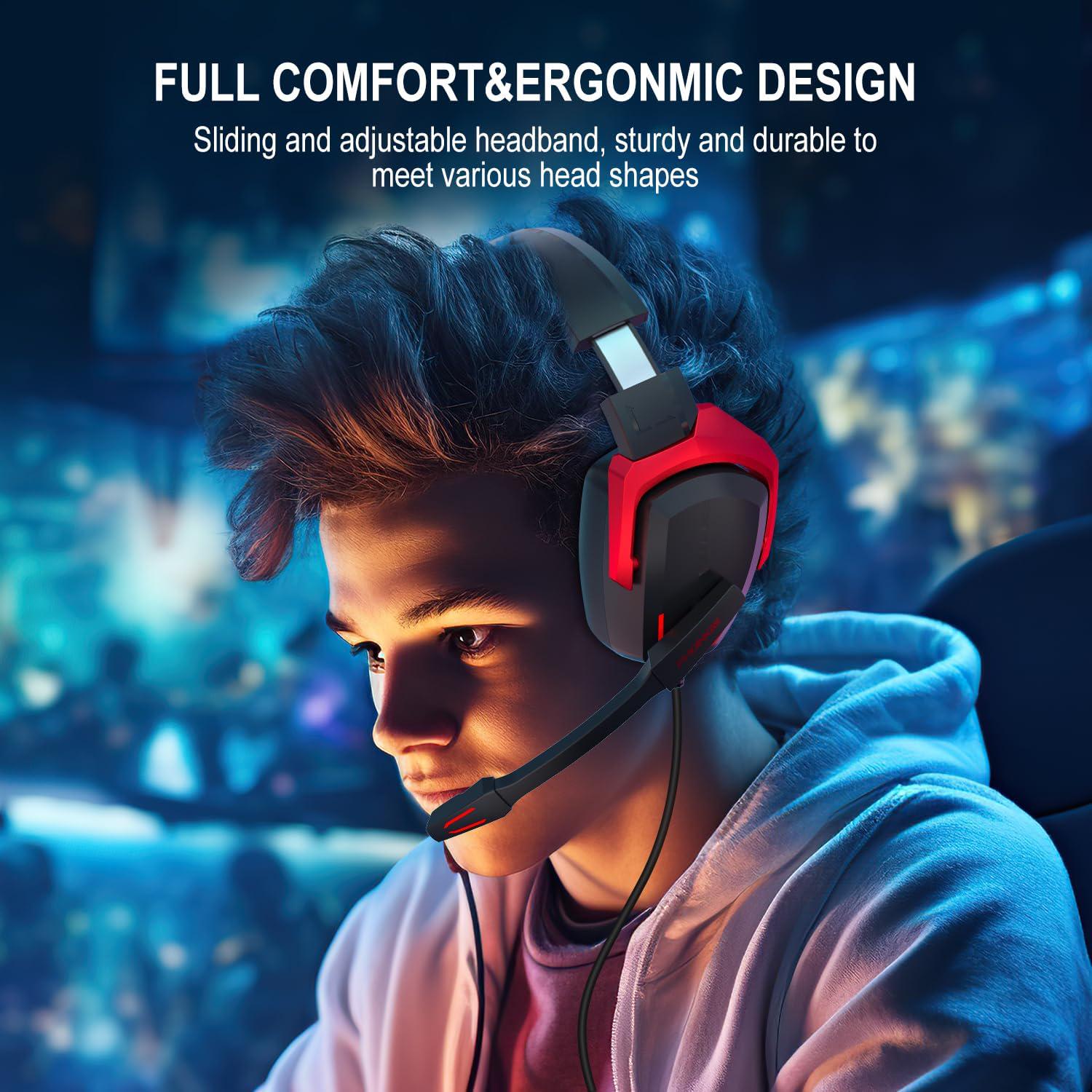 Наушники геймерские Kotion Each H-6 с поддержкой объемного звука 7,1 Черно-красный (2374) - фото 5 Наушники геймерские Kotion Each H-6 с поддержкой объемного звука 7,1 Черно-красный (2374) - фото 5