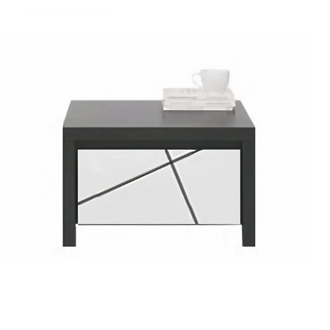 Тумба прикроватная ВМК БРВ Каспиан МДФ KOM1S Венге магия/Белый снег (GRB-1989)