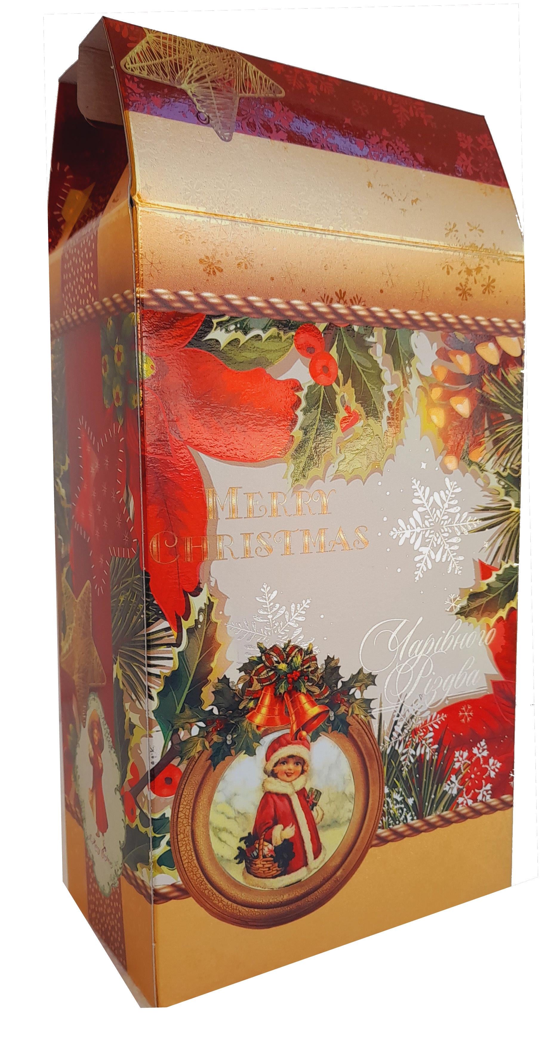 Новогодняя коробка Мешочек баул новогодний 1500 г 20 шт. (6789)