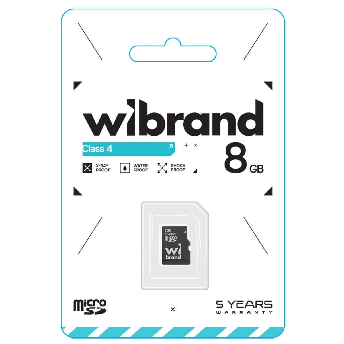 Карта пам'яті Wibrand microSDXC 8 Гб Class 4 Black (WICDC4/8GB) - фото 2