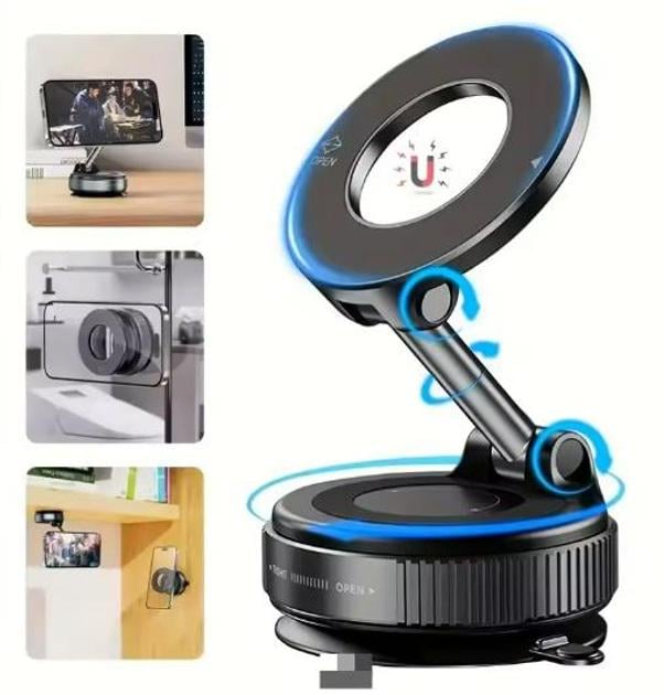 Тримач для телефона X68/K007с вакуумний присосий 360° - фото 3 Тримач для телефона X68/K007с вакуумний присосий 360° - фото 3