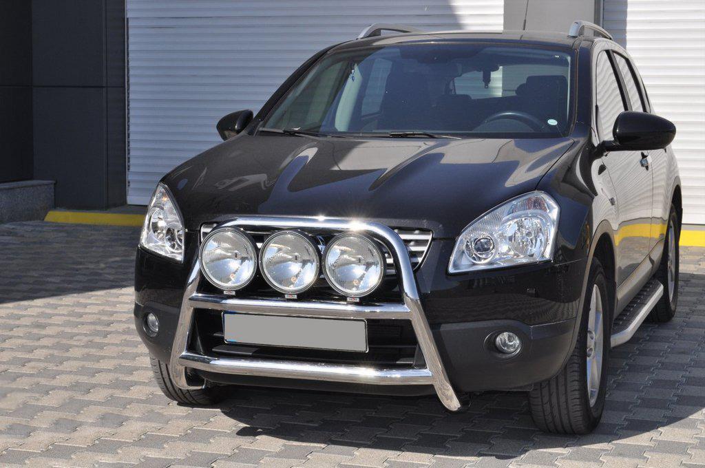 Кенгурятник WT018 CAN для Nissan Qashqai 2010-2014 гг. нержавеющая сталь Хром