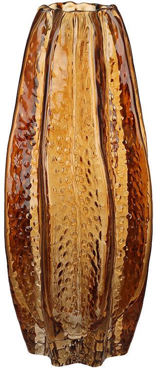 Ваза для цветов из стекла карамбола 13х30 см Амбер