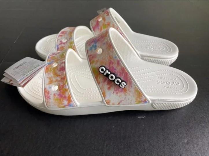 Шльопанці жіночі утеплені Crocs Classic Crocs Tiedye Sandal р. 37-38 Білий (9157) - фото 4 Шльопанці жіночі утеплені Crocs Classic Crocs Tiedye Sandal р. 37-38 Білий (9157) - фото 4
