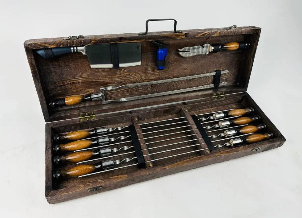 Набор шампуров в кейсе Орион (21-10-KS-7609) - фото 2 Набор шампуров в кейсе Орион (21-10-KS-7609) - фото 2