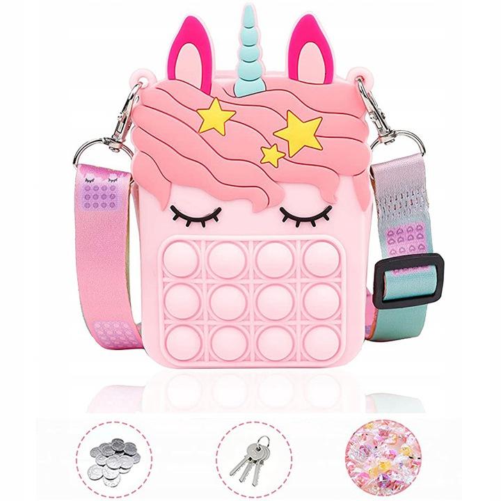 Сумочка Pop It Единорог антистресс Розовый - фото 3