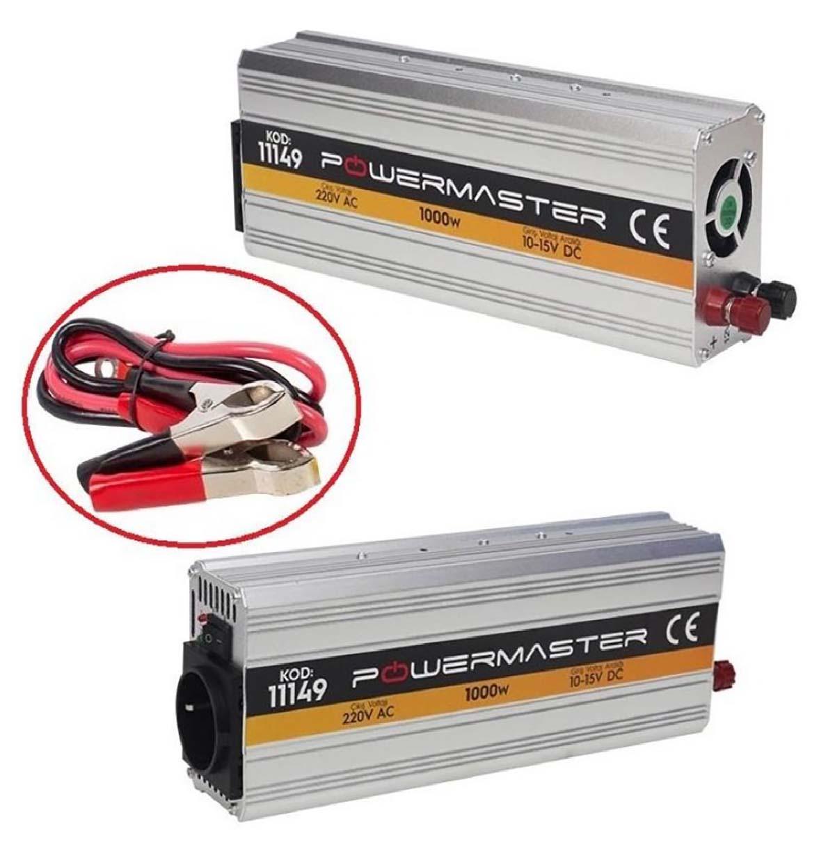 Автомобильный инвертор PowerMaster синусоида 12-220V AC/DC 1000W - фото 6 Автомобильный инвертор PowerMaster синусоида 12-220V AC/DC 1000W - фото 6