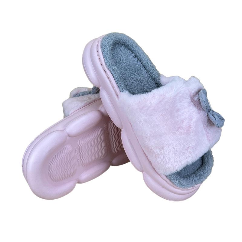 Тапочки домашние женские махровые Sanlin 6465-3 p. 36 23 см Розовый